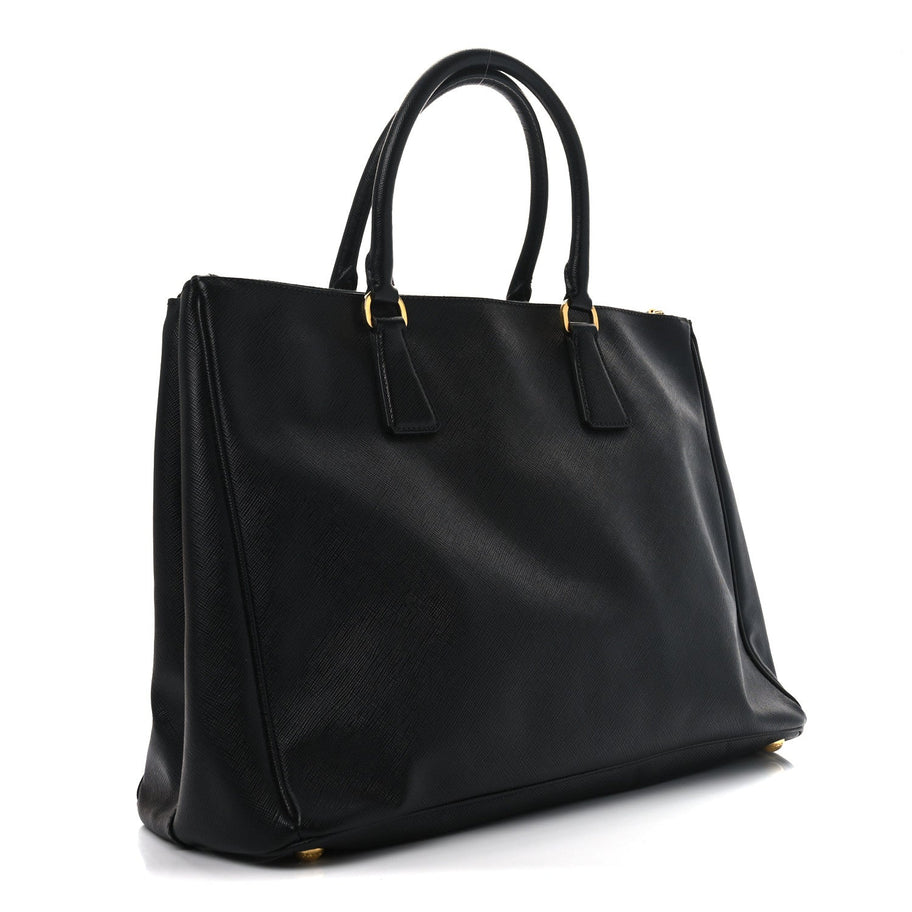 Prada Saffiano Lux Large Galleria Double Zip Tote Black Image 3