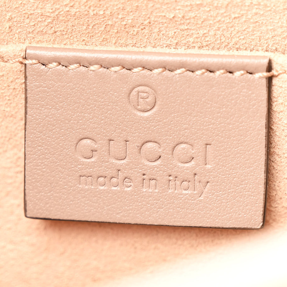 Gucci Calfskin Matelasse Small GG Marmont Chain Shoulder Bag Porcelain Rose Image 6