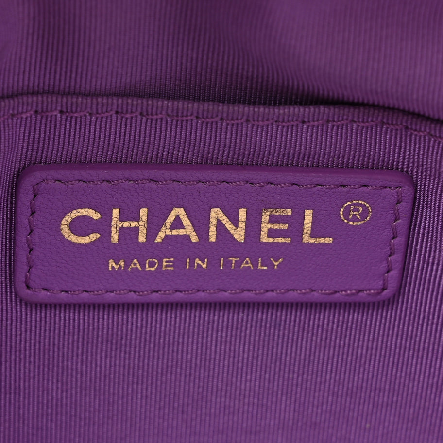 Chanel Lambskin Quilted Waist Belt Bag Purple Image 6