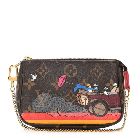 Louis Vuitton Damier Ebene 2015 Christmas Animation Mini Pochette Accessories Image 1