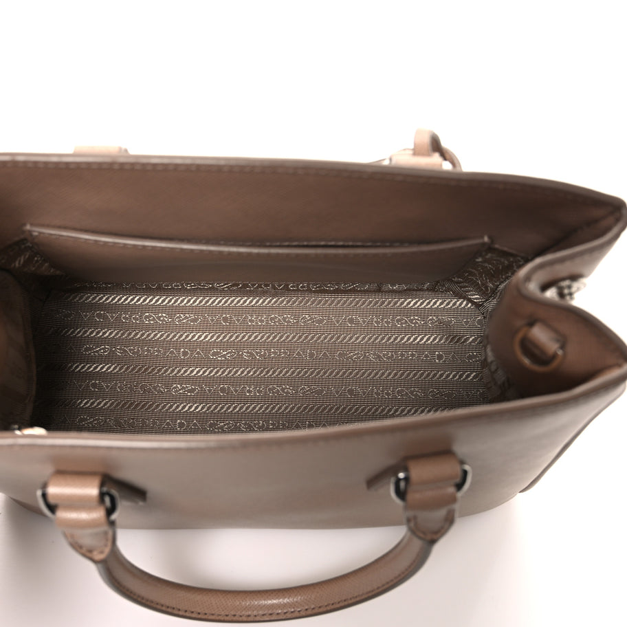 Prada Saffiano Lux Micro Galleria Shoulder Bag Cammeo Image 5