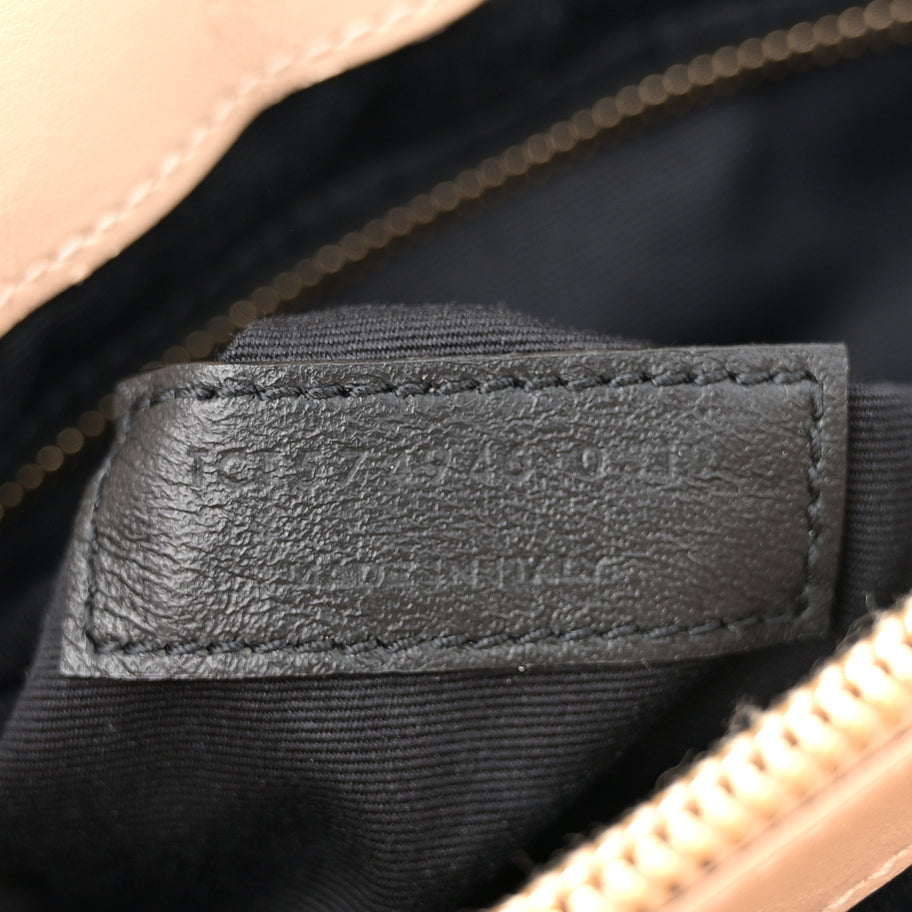 Saint Laurent Calfskin Y Quilted Monogram Medium Loulou Chain Satchel Dark Beige Image 7