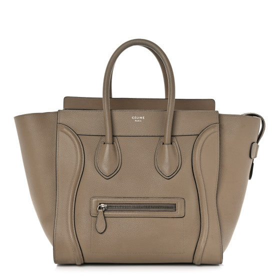 Celine Drummed Calfskin Mini Luggage Dune Image 1