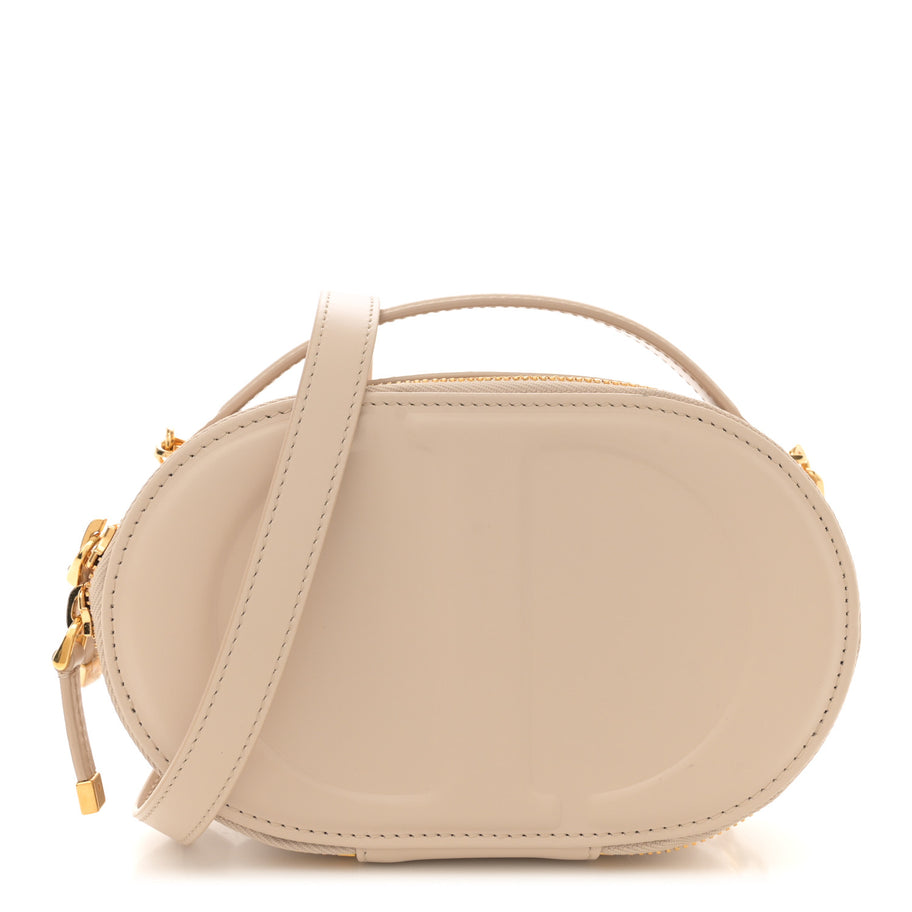 Christian Dior Calfskin CD Signature Oval Crossbody Camera Bag Caramel Beige Image 1
