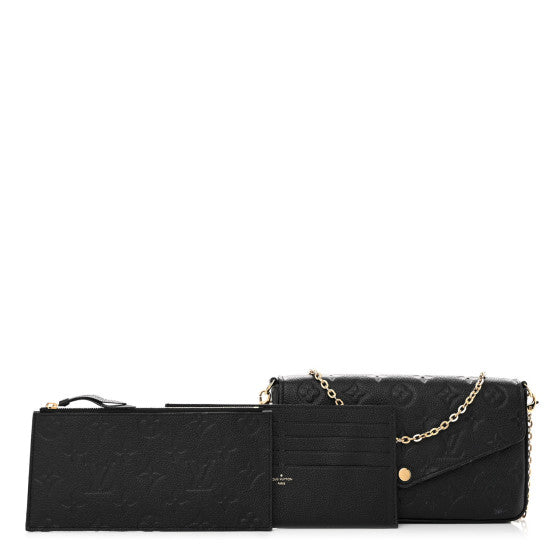 Louis Vuitton Empreinte Pochette Felicie Chain Wallet Black Image 1