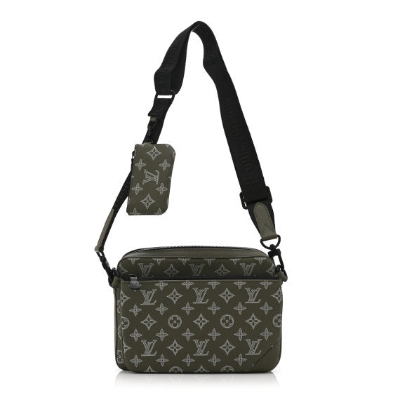  Louis Vuitton Monogram Shadow G65 Trio Messenger Olive Green
