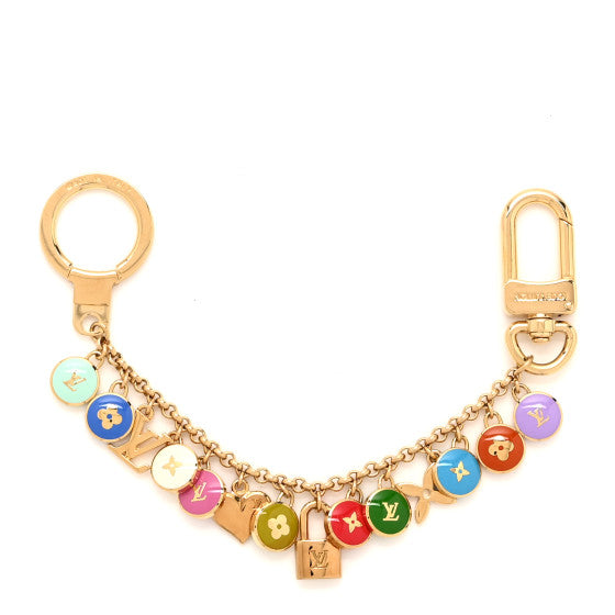 Louis Vuitton Metal Enamel Pastilles Key Chain Bag Charm Multicolor Image 1