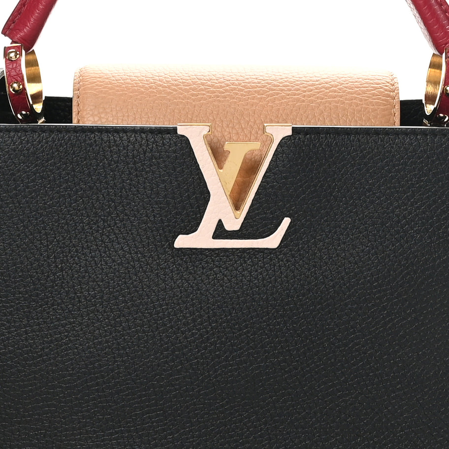 Louis Vuitton Taurillon Capucines MM Arizona Black Arizona Beige Ruby Red Image 7