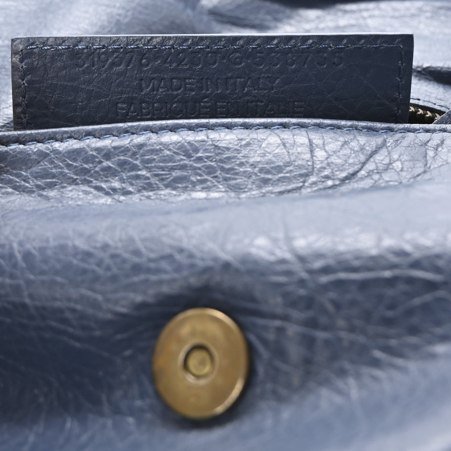 Balenciaga Agneau Classic Hardware Envelope Clutch Bleu Persan Image 7