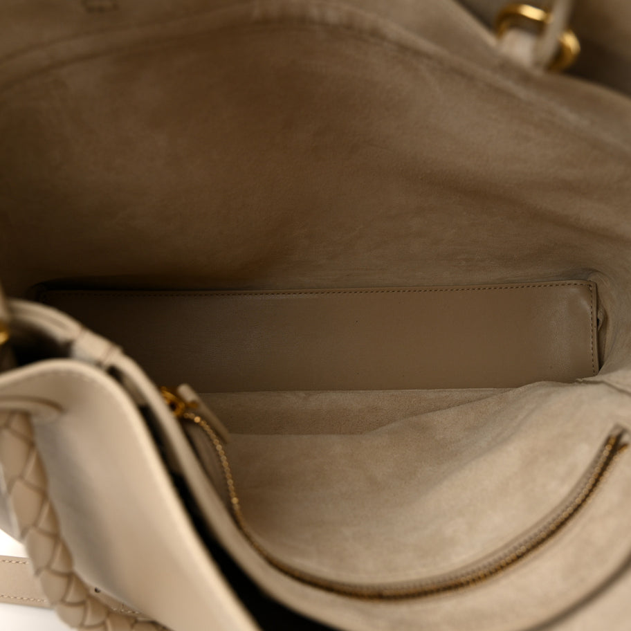 Bottega Veneta Silky Calfskin Medium Ciao Ciao Ecru Image 6