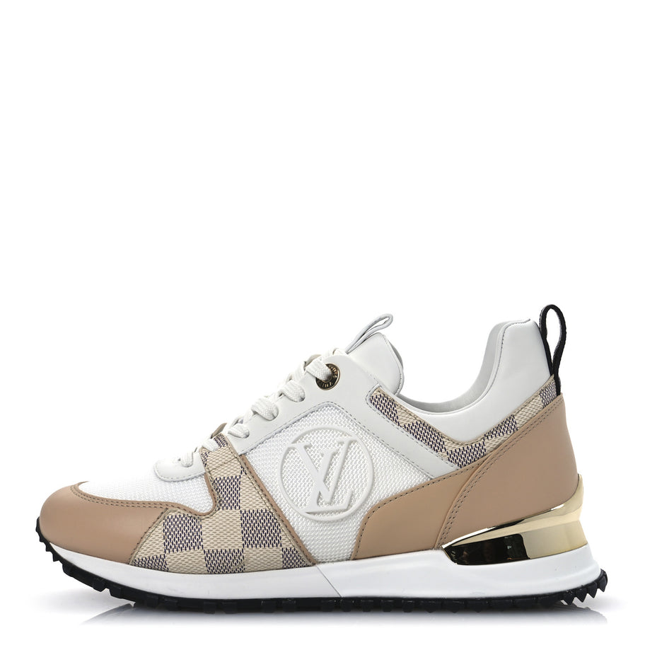 Louis Vuitton Calfskin Damier Azur Run Away Sneakers White Image 1