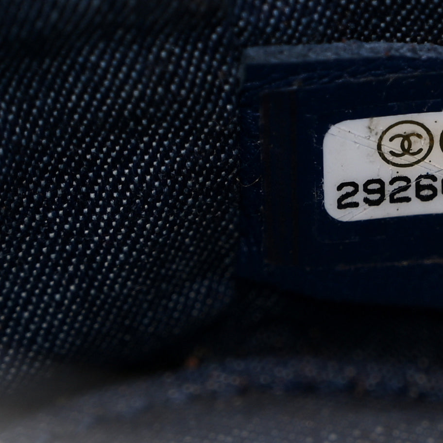 Chanel Lambskin Resin Elegant Chain Vanity Case Black Image 7