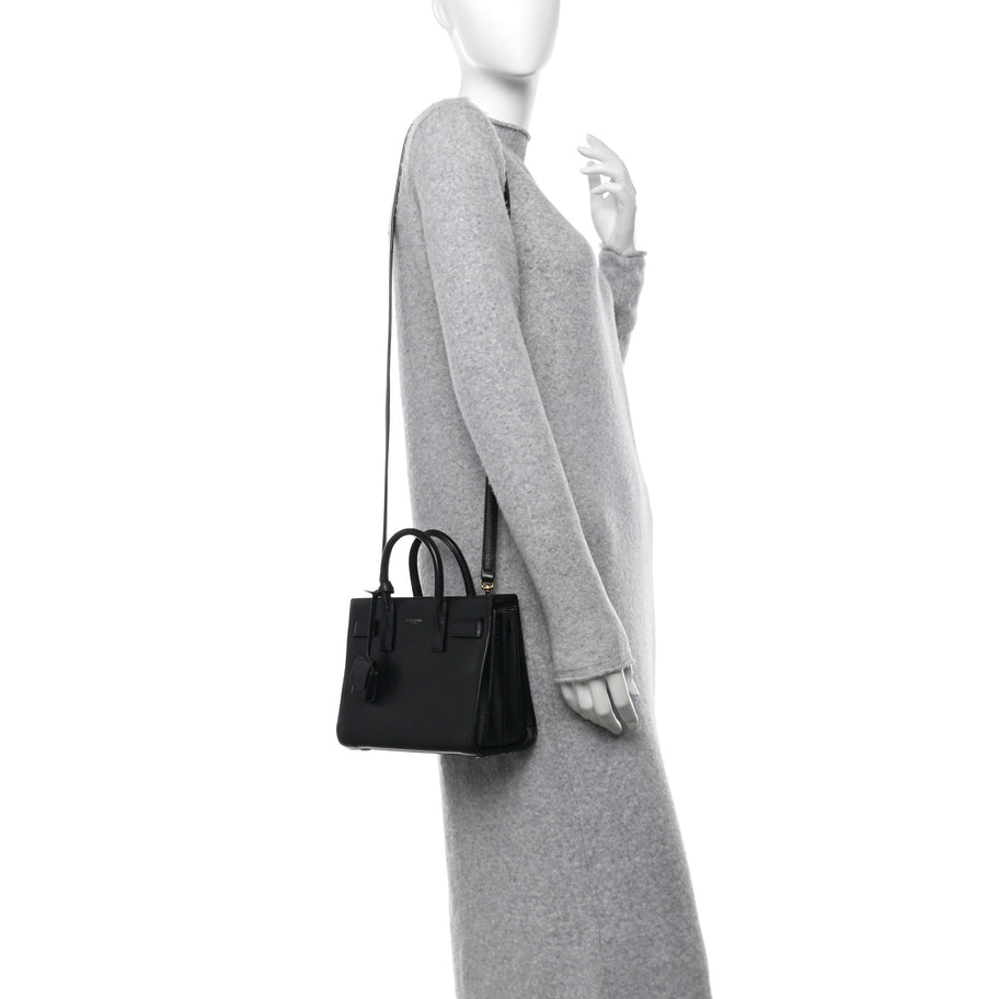 Saint Laurent Calfskin Nano Sac De Jour Black Image 2