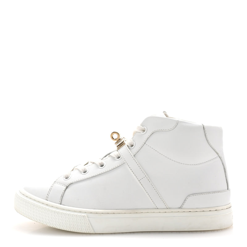  Hermes Calfskin Daydream Sneakers 38.5 White