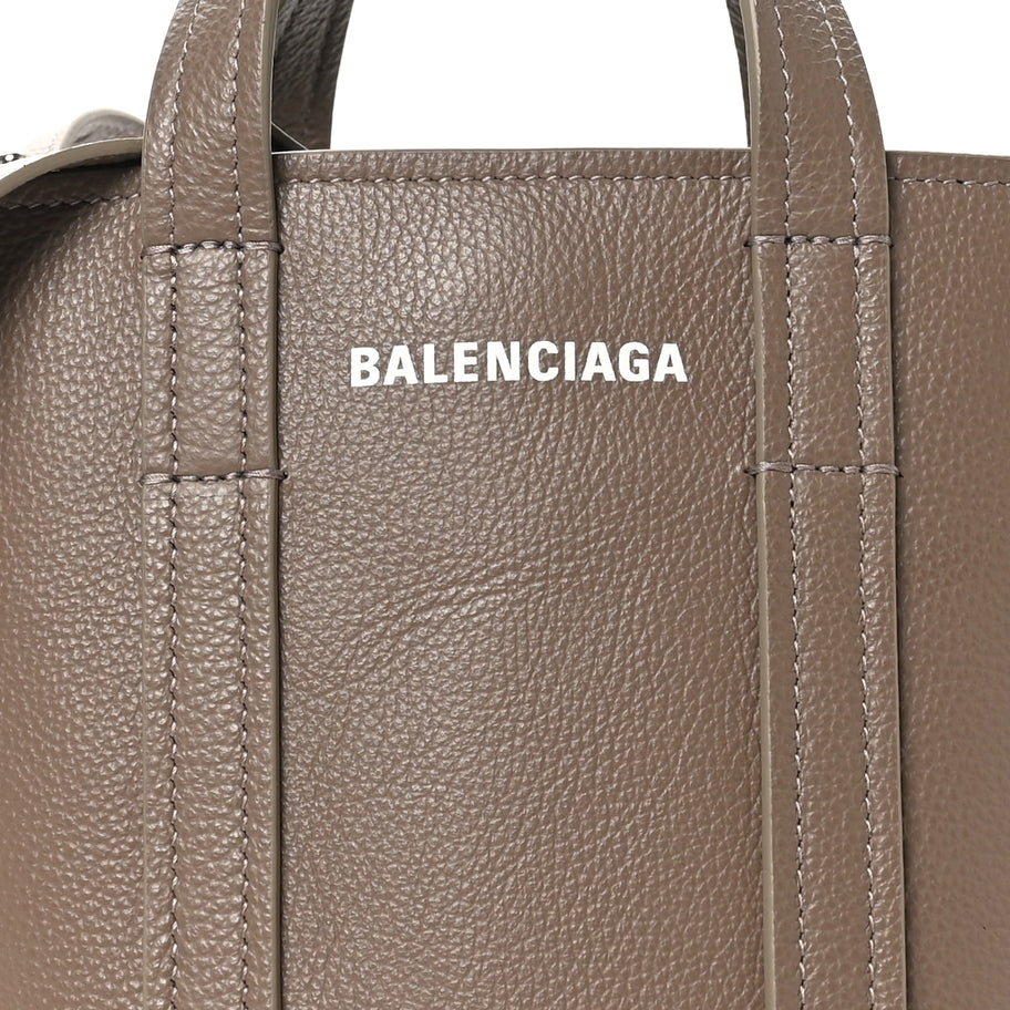 Balenciaga Grained Calfskin XS Everyday North South Shoulder Tote Bag Brown Image 7