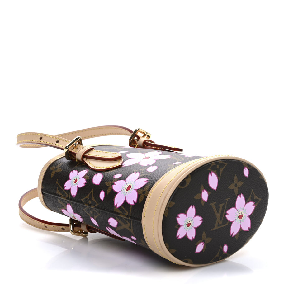 Louis Vuitton LV X TM Monogram Cherry Blossom Nano Bucket Sakura Brown Image 4