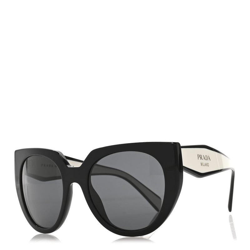  Prada Acetate Sunglasses SPR 14W Black White