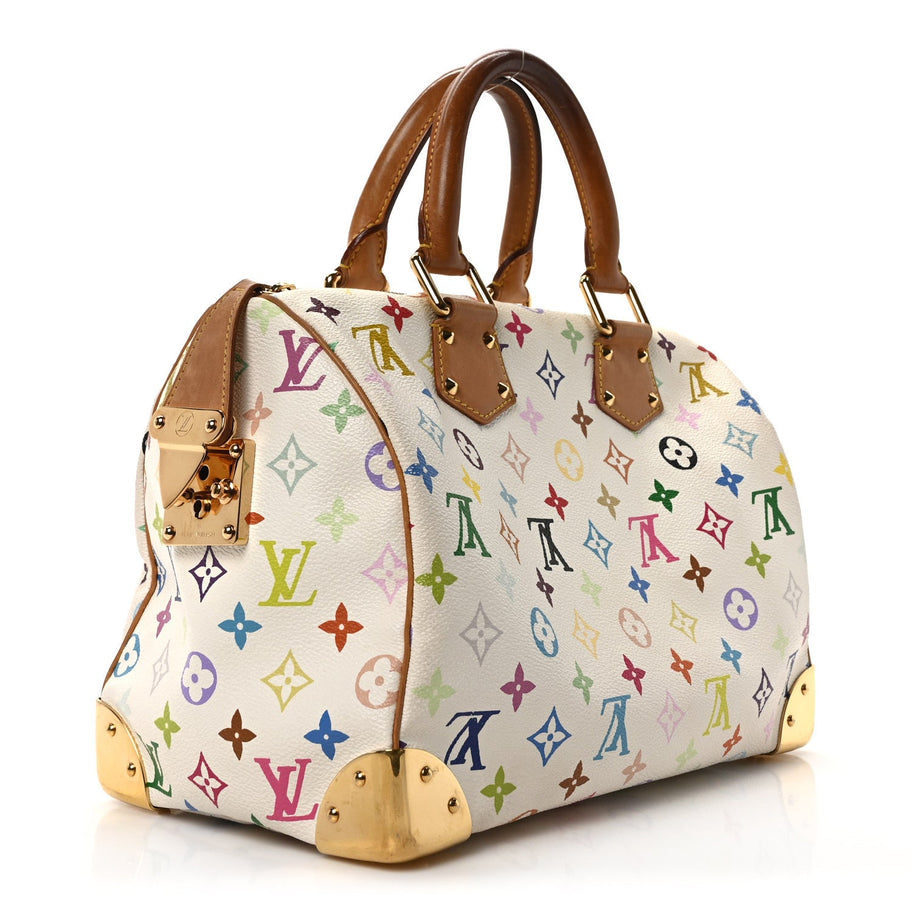 Louis Vuitton Monogram Speedy 30 White Image 3