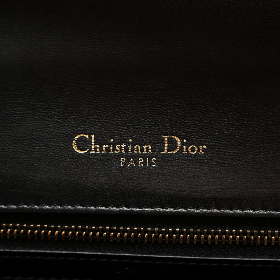 Christian Dior Lambskin Studded Medium Diorama Flap Bag Black Image 6