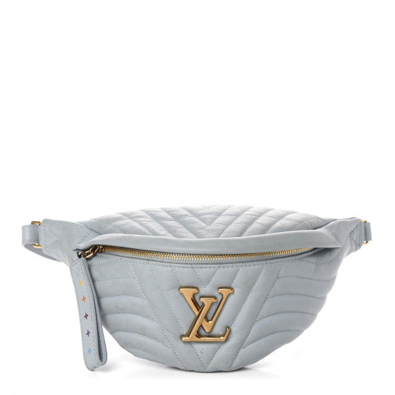  Louis Vuitton Calfskin New Wave Bumbag Porcelain Blue