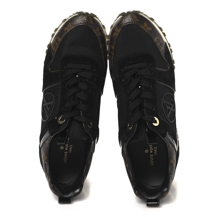 Louis Vuitton Suede Monogram Run Away Sneakers Black Image 2