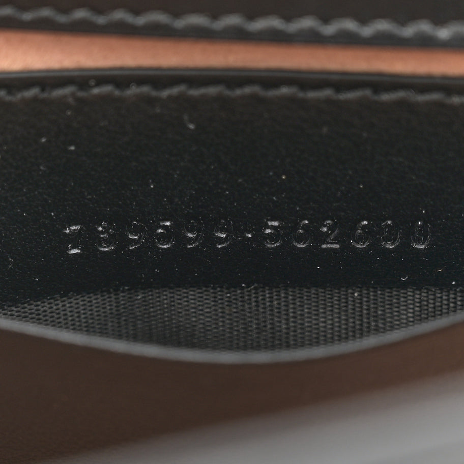 Gucci Calfskin Matelasse Monochrome GG Marmont Chain Mini Belt Bag Black Image 7