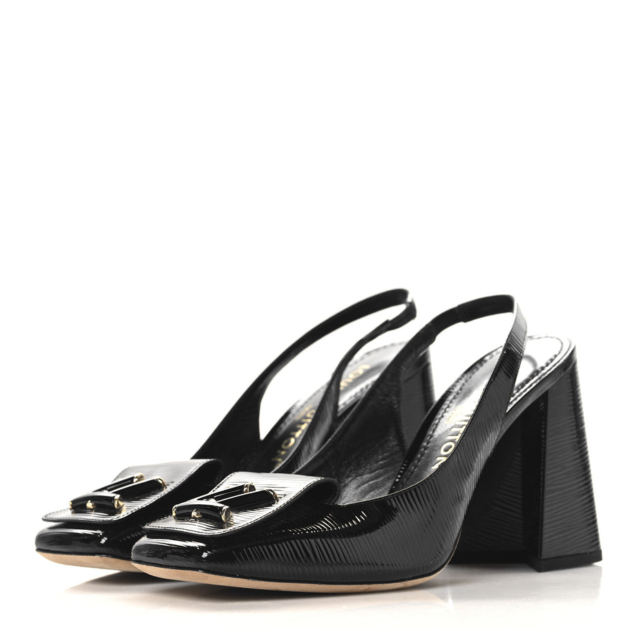 Louis Vuitton Electric Epi Shake Slingback Pumps Black Image 4