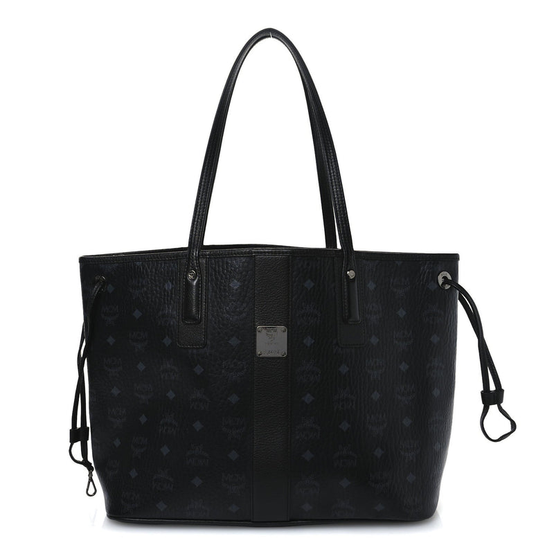  MCM MCM Visetos Medium Liz Reversible Shopper Tote Black