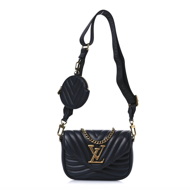  Louis Vuitton Calfskin New Wave Multi Pochette Black