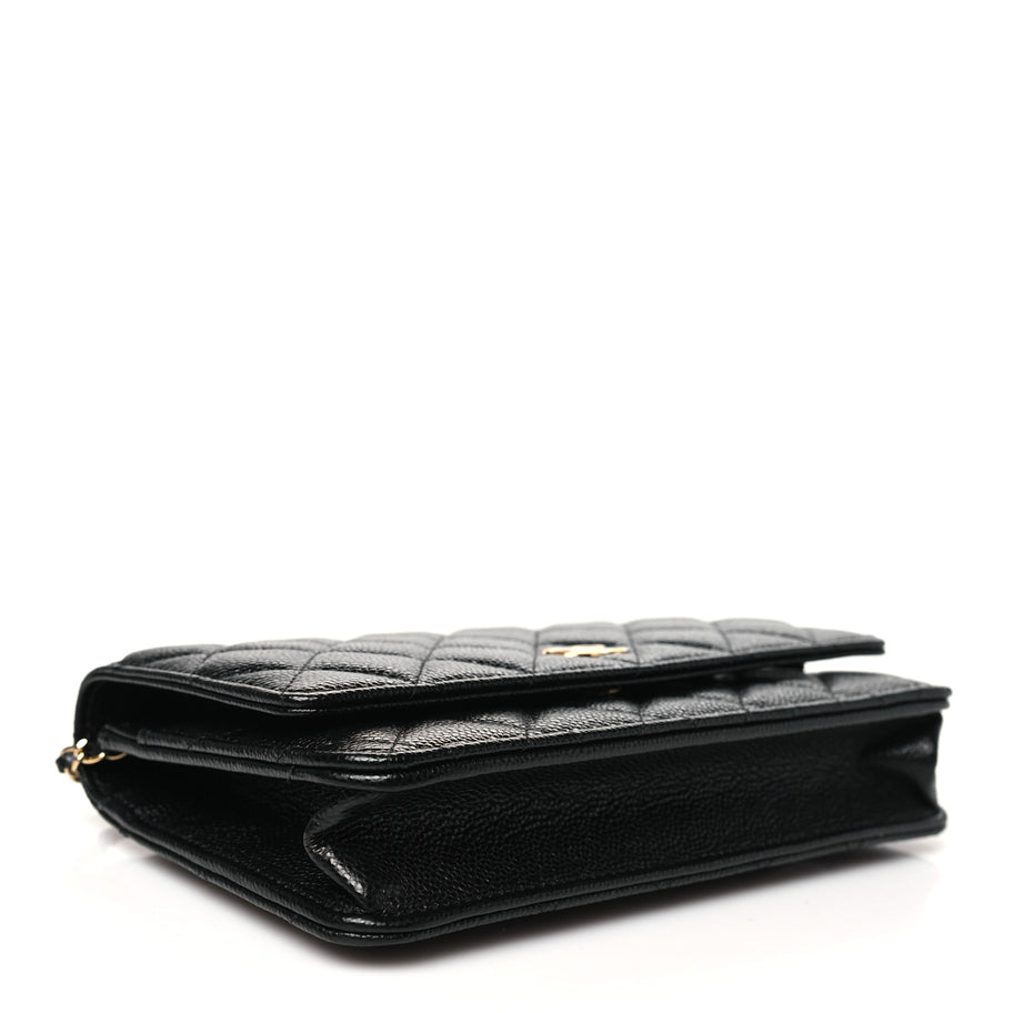 Chanel Caviar Quilted Miss Coco Wallet On Chain WOC Black Image 4
