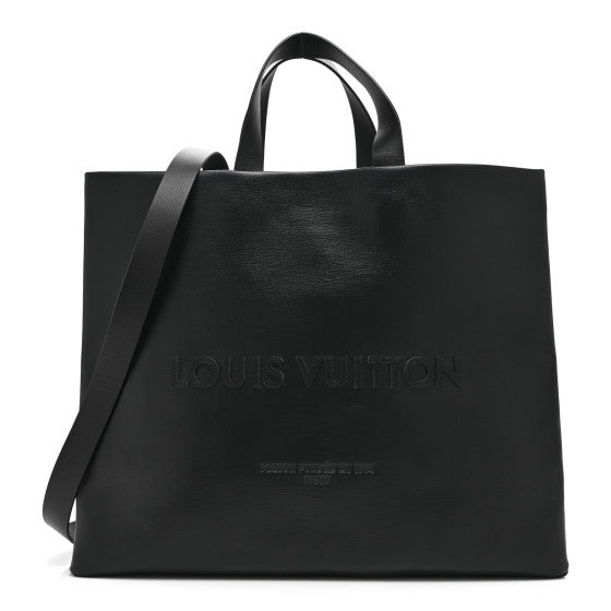 Gucci Calfskin Shopper Tote MM Black Image 1