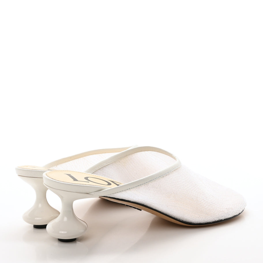 Loewe Sequin Toy Mule Pumps 35 Transparent White Image 5
