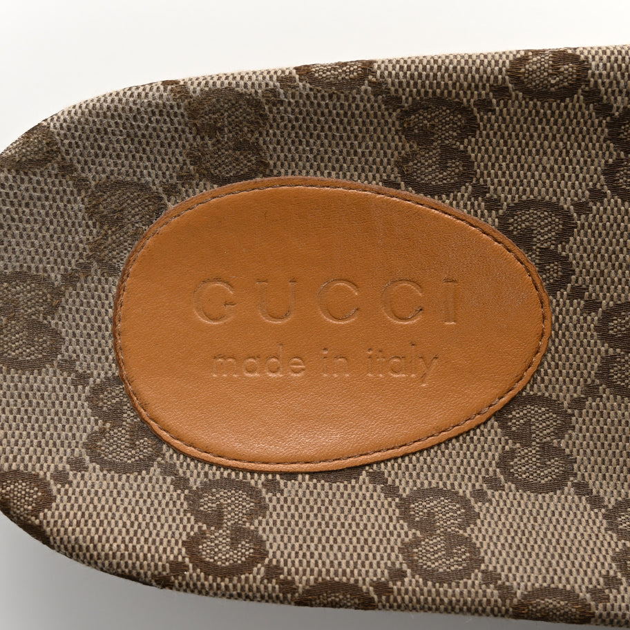 Gucci Canvas GG Monogram Mens Slide Sandals 10 Beige Image 7