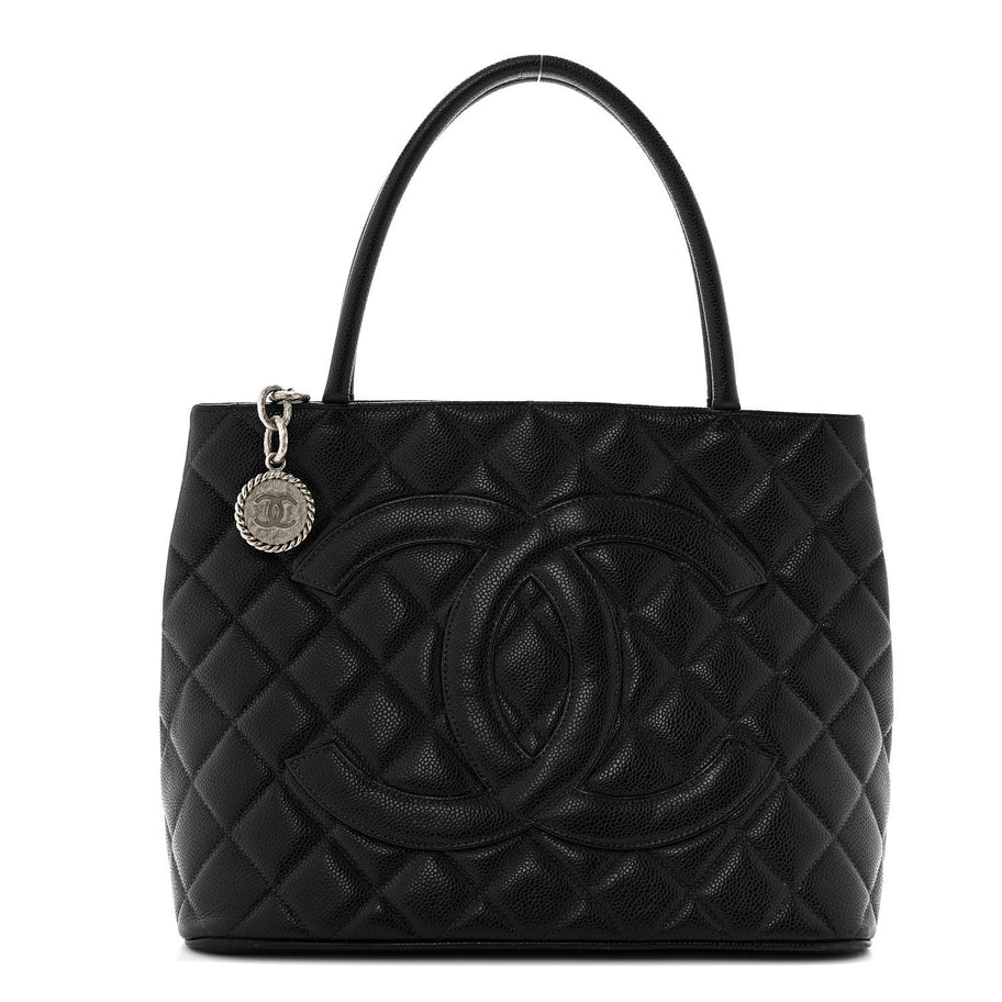 Chanel Caviar Quilted Medallion Tote Black Image 1