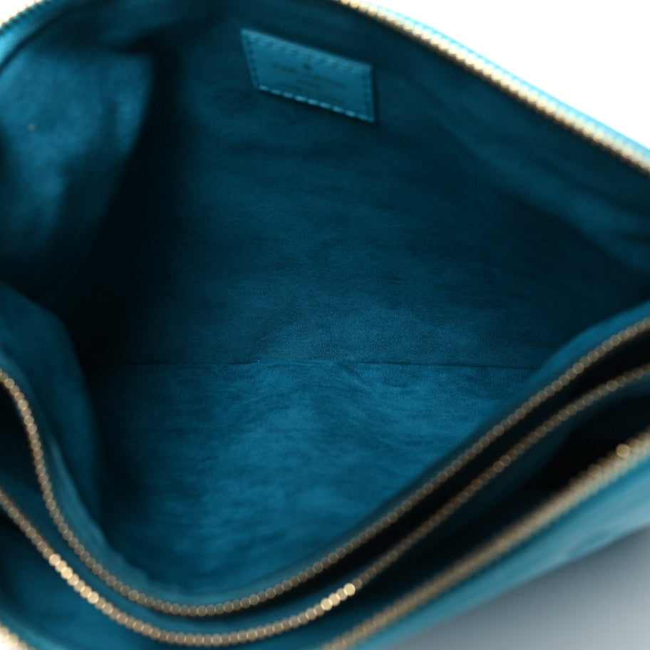 Louis Vuitton Lambskin Embossed Monogram Coussin PM Turquoise Image 5