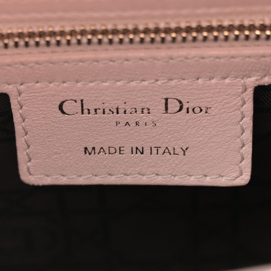 Christian Dior Lambskin Cannage Medium Lady Dior Light Pink Image 6