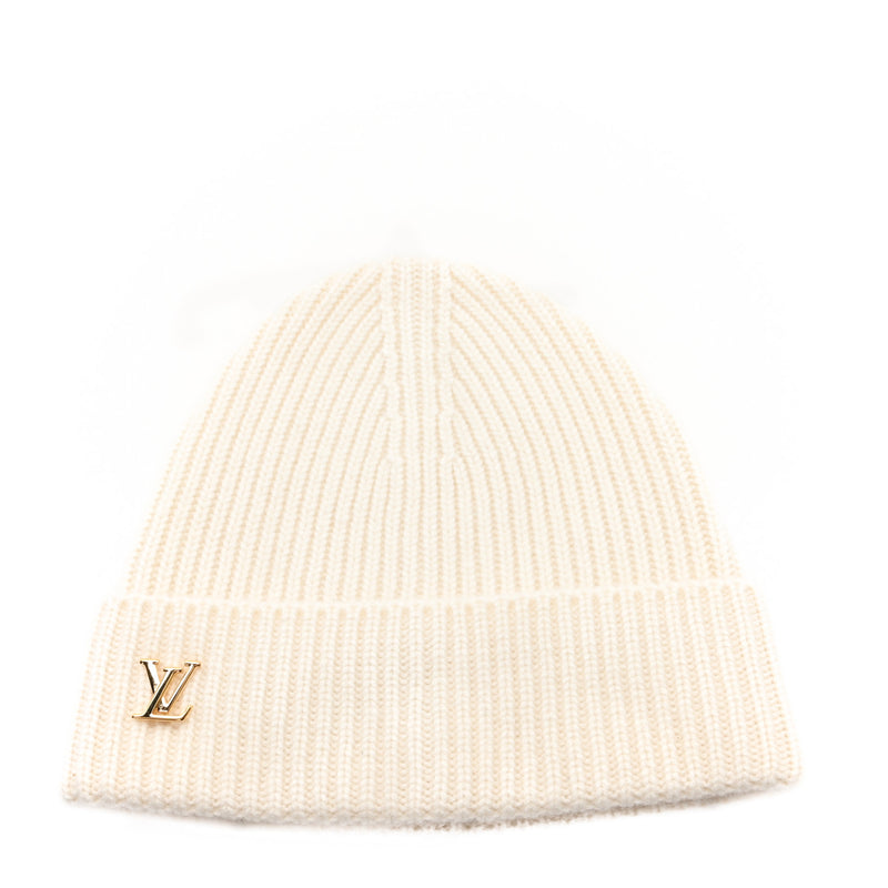  Louis Vuitton Cashmere LV Spark Beanie White
