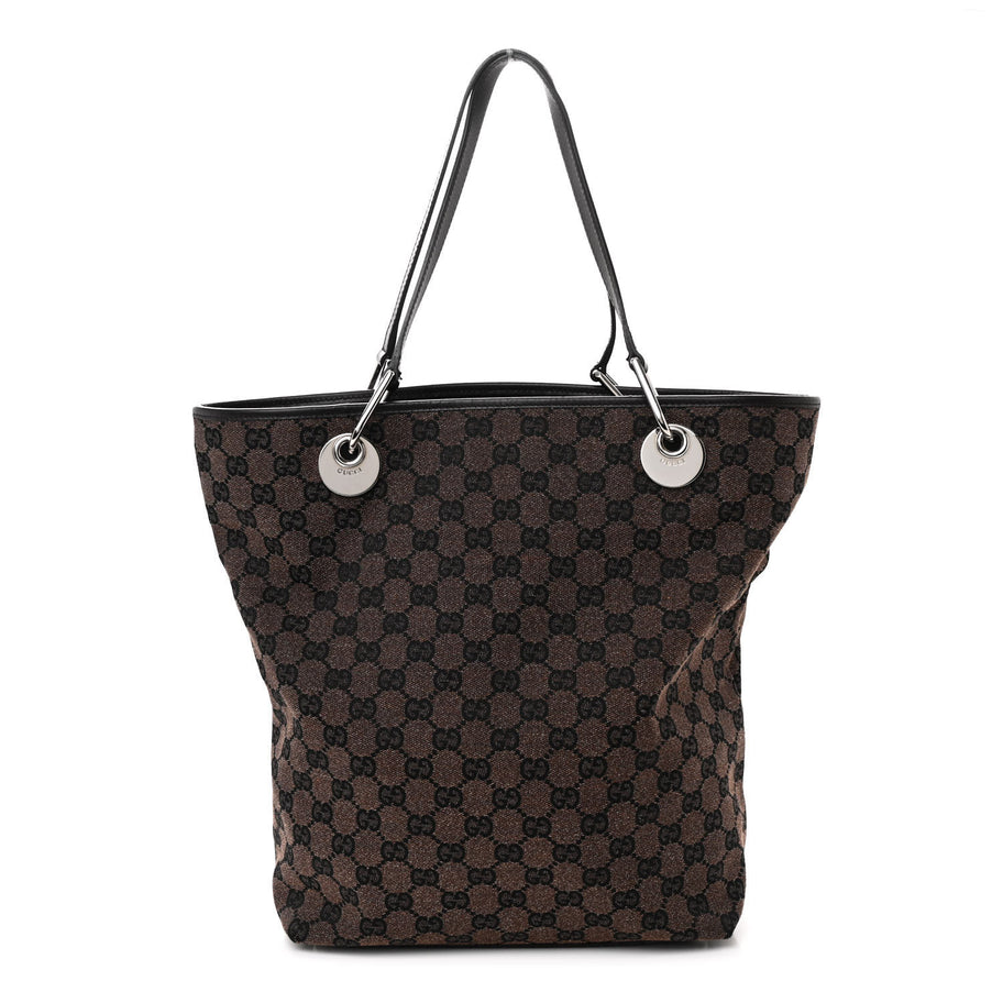 Gucci Monogram Large Eclipse Tote Dark Brown Image 1
