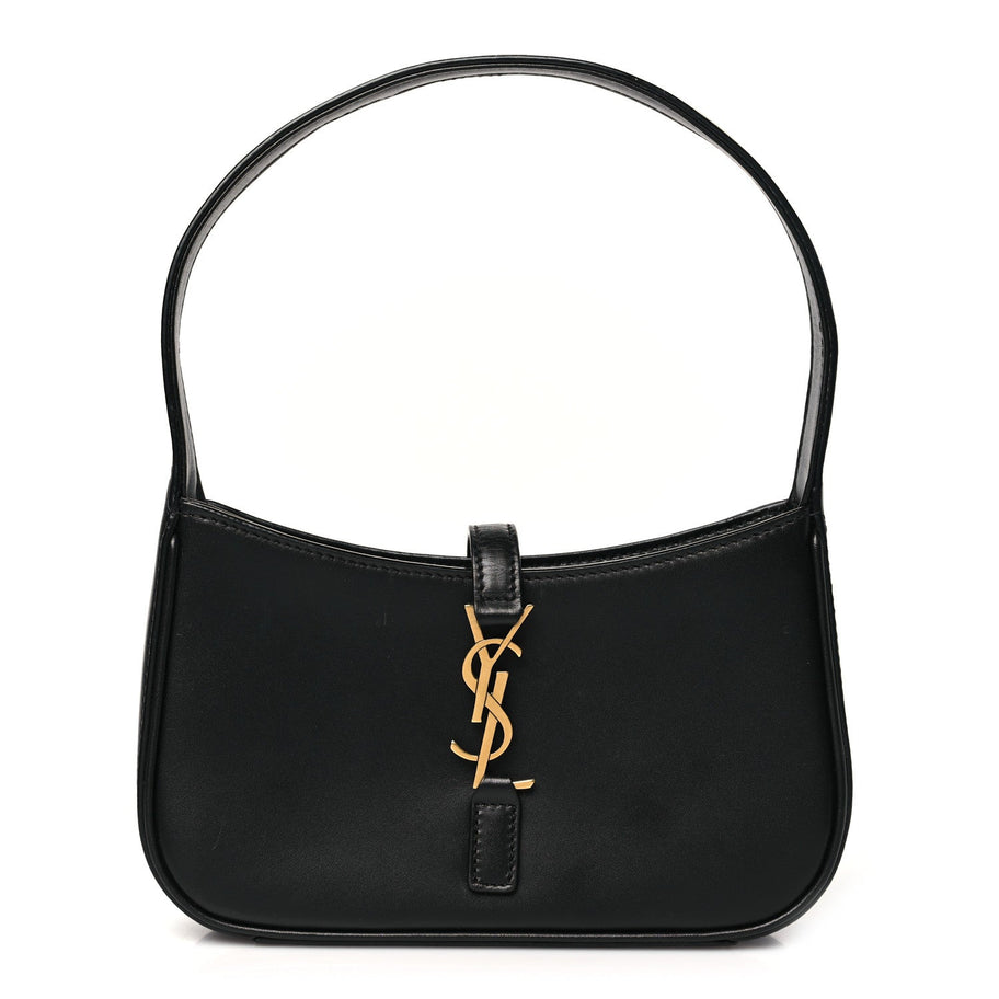 Saint Laurent Smooth Calfskin Le 5 A 7 Mini Hobo Black Image 1
