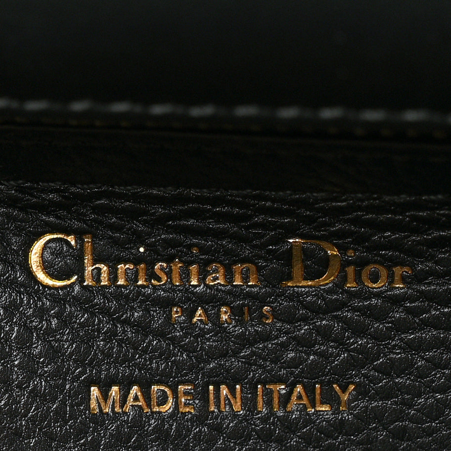 Christian Dior Calfskin Cannage Medium Caro Bag Black Image 6