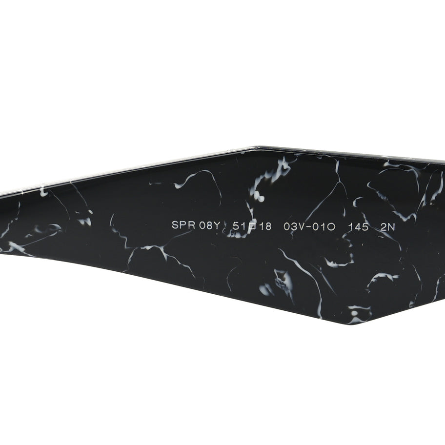 Prada Acetate Symbole Sunglasses SPR 08Y Havana Black White Image 6
