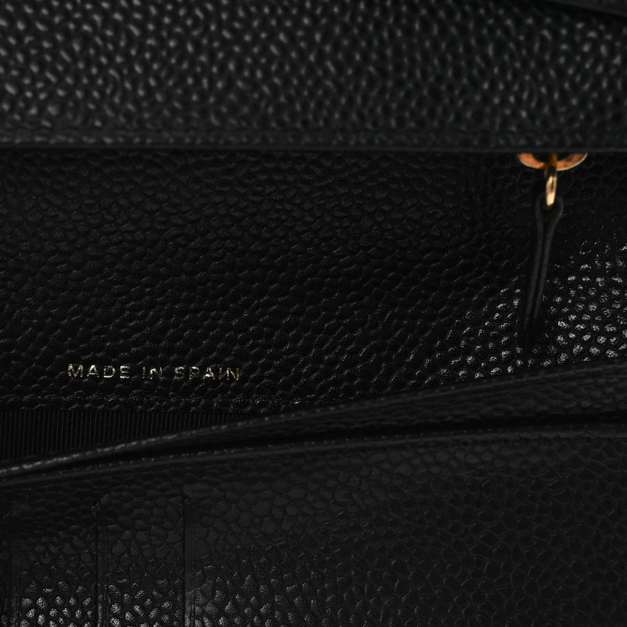 Chanel Caviar Quilted Yen Wallet Black Image 7