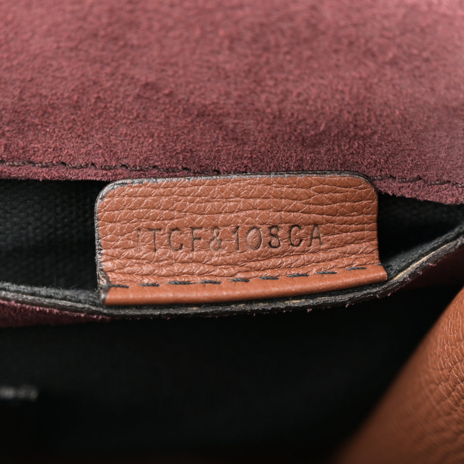 Burberry Derby Calfskin House Check Small Macken Crossbody Bag Tan Image 7