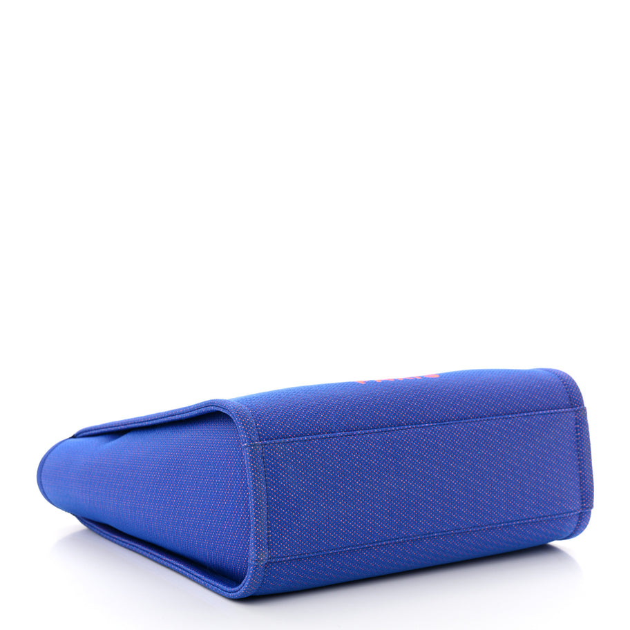 Chanel Mixed Fibers Mini Deauville Tote Blue Orange Image 4