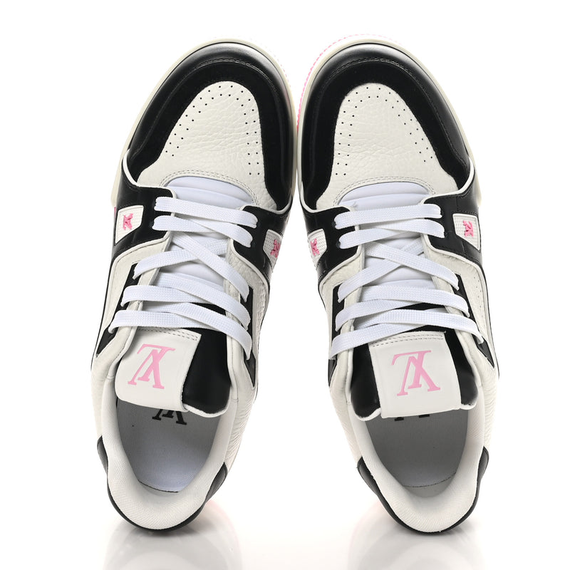  Louis Vuitton Calfskin LV Trainer Maxi Sneakers Black Pink