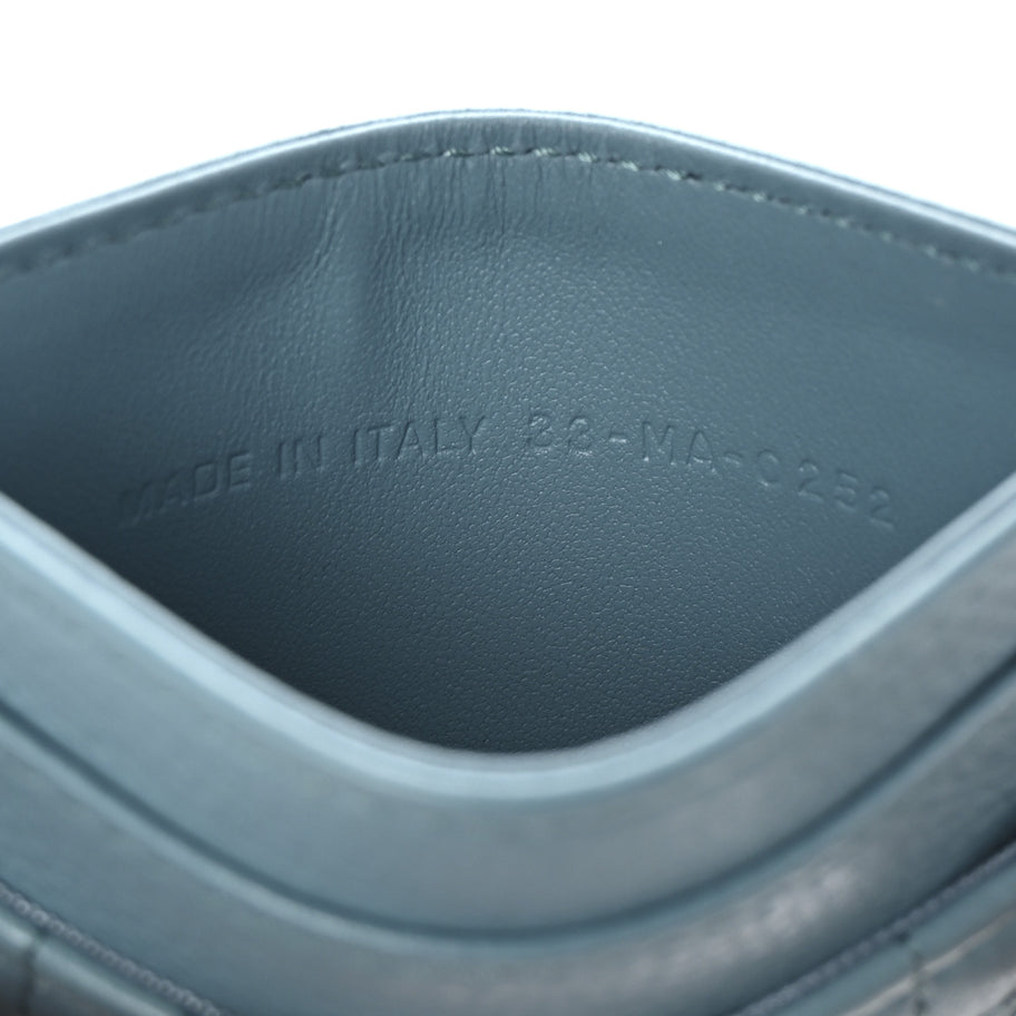Christian Dior Supple Calfskin Cannage Caro Five-Slot Card Holder Turquoise Image 7