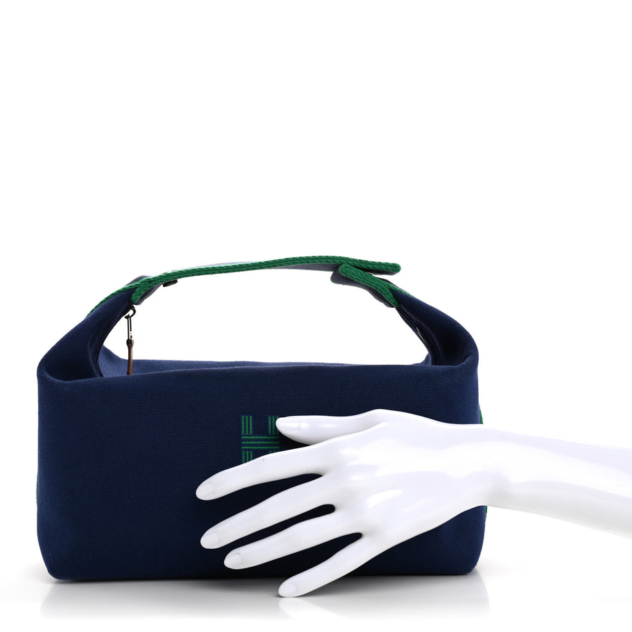Hermes Canvas Large Bride-A-Brac Pouch Marine Image 2