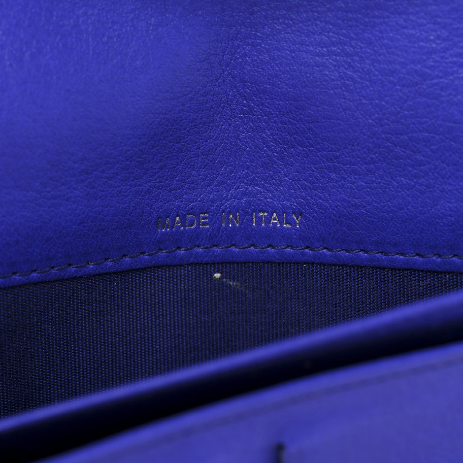 Chanel Calfskin Stitched Fancy CC Yen Wallet Blue Image 7