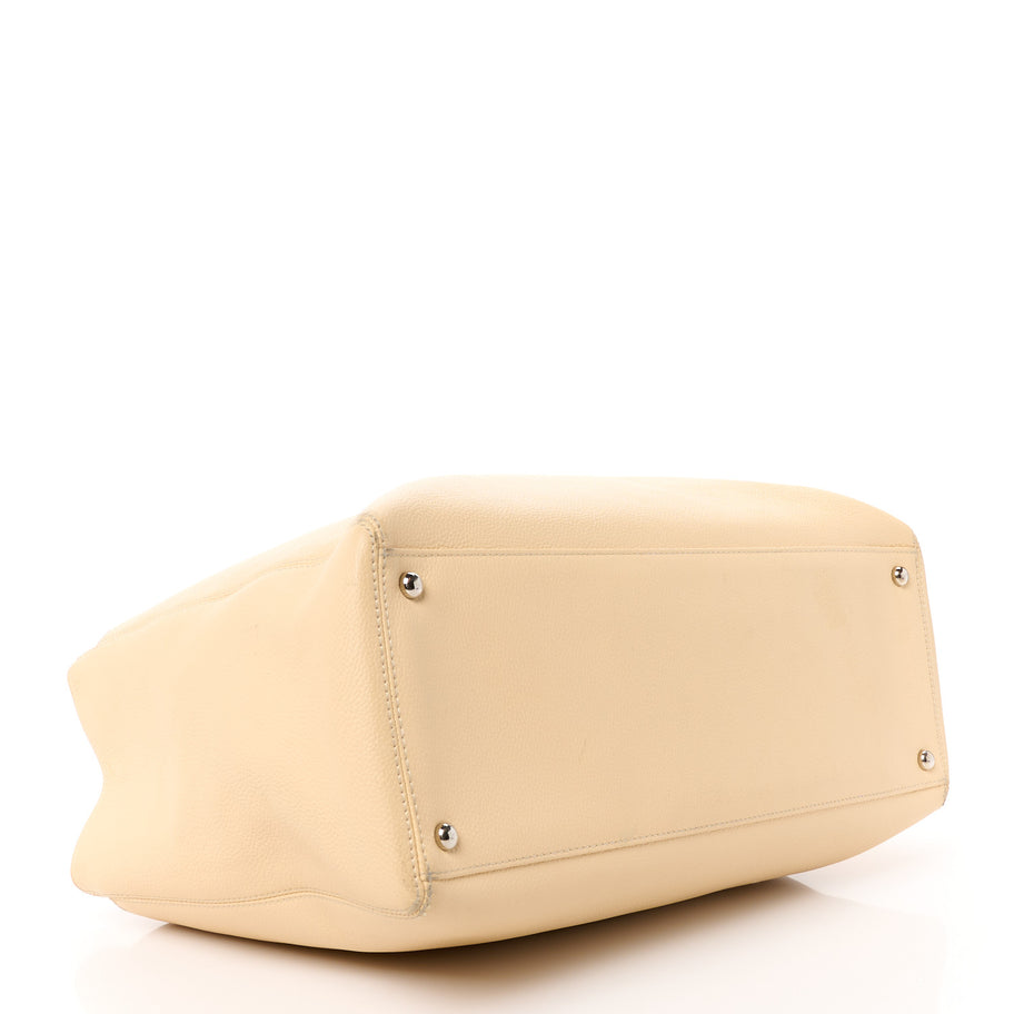 Chanel Calfskin Cerf Executive Shopper Tote Beige Clair Image 5