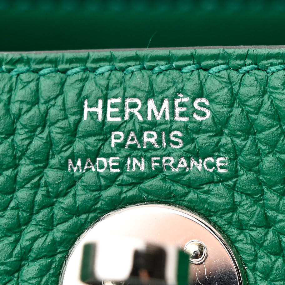 Hermes Taurillon Clemence Mini Lindy 20 Vert Vertigo Image 6
